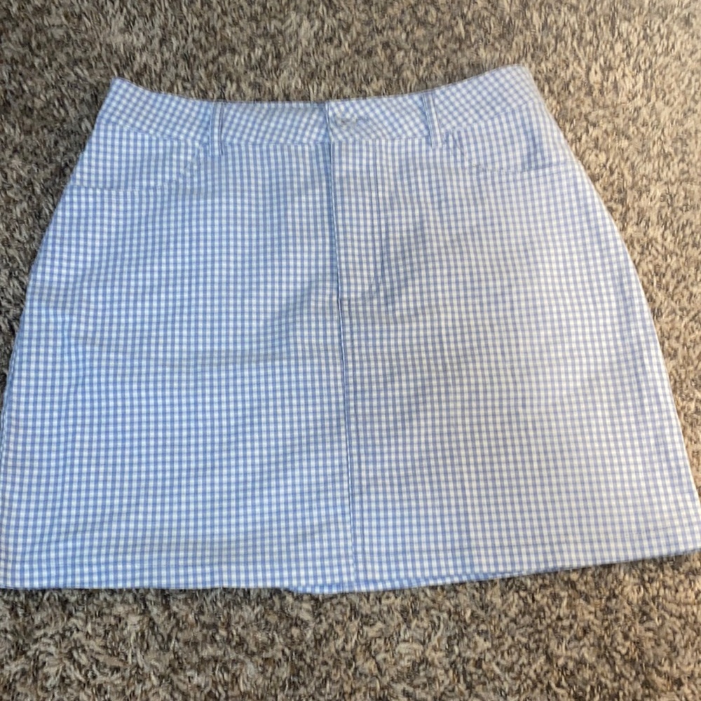 Skirt blue and white checkered